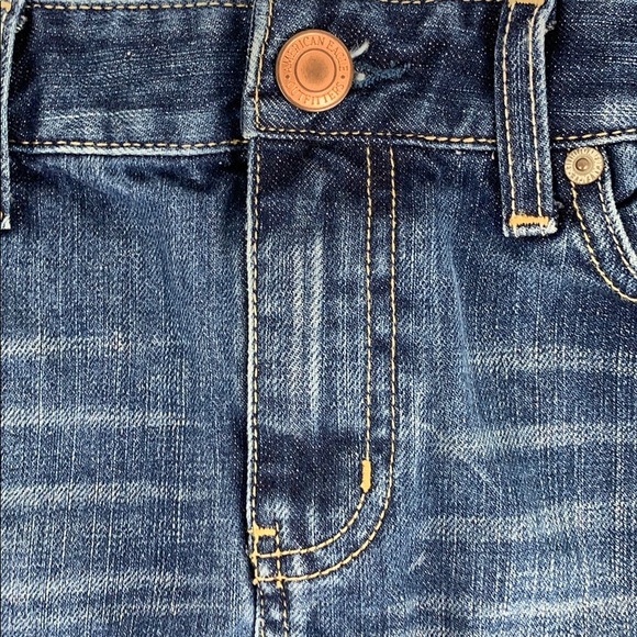American Eagle Distressed Denim Mini Skirt Size 0 - Picture 2 of 8